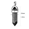 Pendants Yuncai Shape Gemstone Pendant Hexagonal Chakra Crystal Pointed Quartz Pendantsblue Sodalite Drop Delivery Amlg6