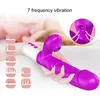 Sex Toys Massager Clitoris Sucking Rabbit Vibrator Telescopic Rotating Dildo Heat Vagina G Spot Stimulate Vibrators for Women