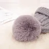 Geanies Geanie/calavera Capas de piel falsa Pompones de invierno tejidos para mujeres Camilies gruesas Fluffy Fashion Fashion Warm Hat1
