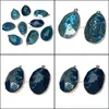 Colares pendentes pingentes de cristal natural moderno gota de água dragão azul agates encantos para jóias fazendo acessórios de bricolage fit colar dhowj