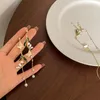 Серьги ожерелья устанавливают женские колокольчики жемчужная серебряная игла ретро -бабочка для темперамента темперамента темперамента украшения на день рождения подарок оптом