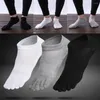 Men's Socks 1 Pair Toe Men Five Fingers Breathable Color Sports Mens Soks Sock Cycling Running White Cotton Black