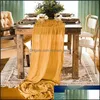 Runner da tavolo Moda Decorazione da pranzo Ruggine Matrimonio Garza di cotone Regalo Runnersr Drop Delivery Home Garden Tessili Panni Otlb6