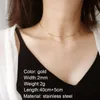 Catene collana di colore oro per donna girocollo 316L Catena in acciaio inossidabile Simple Clavicle Gioielli WholeSaleChains