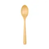 Dinnerware Sets 2 Pcs Portable Beech Spoon Fork Set Wooden Western Serving Smooth Handle Tableware