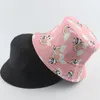 Berets Cartoon Fisherman Hat Bob Gorros Anime Dog Panda Print Embet Hats Hip Hop Fishing Caps For Women Menberets Beretsberets