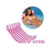 Other Pools Spashg Swimming Pool Inflatable Cushion Stripe Floating Slee Bed Water Hammock Lounger Chair Outdoor Beach Air Drop De Dhtgf