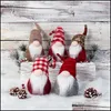 Decorações de Natal Nordic Papai Noel Ornamentos de boneca sem rosto Ornamento Terra deus PLUSH 9x8x29cm Decoração de natal Droga Diretiva DHUGL