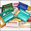 Storage Boxes Bins Transparent Paper Lines Eyelash Case Mounting Box False Eyelashes Bottom Tray Cosmetic Packaging Muti Color Obl Dhesg