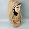 Ethnic Clothing Lace Adult Hijab Muslim Women Scarf Head Turbans For Chemo Undian Hat