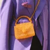 Evening bag New Style Beaded Purses And Handbags Small Square Cute Woven Bags