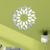 Wall Stickers 3D Petal Acrylic Mirror Sticker Wallpaper Bedroom Living Room Decor Home Decoration Accessories330E