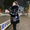 Damesgeul Lagen Down Cotton Jacket vrouwen 2023 mode high-end winter wegwerp gewaagde jas vrouwelijke casual bont kraag kap