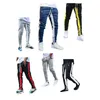 Men's Pants Men's Casual Jogger Contrast Color Sportive Trousers With Zipper Leg Openning Male Jersey Drawstring Elastic Sweatpants