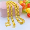 Chains Fashion Luxury Men's Necklace 14K Gold Jewelry For Wedding Engagement Anniversary Yellow Bone Bamboo Chain Gifts