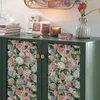 Wallpapers 10M American Style Flower Sticker Self-adhesive Cabinet Refurbish Wallpaper Waterproof Peel And Stick Bedroom
