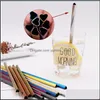 Drinking Straws Love Heart Sts 304 Stainless Steel Colorf Couple St Durable Straight Drinks Tubaris Home Party Bar 1 65Ws Drop Deliv Dhrpw