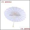 Umbrellas Bridal Wedding Parasols White Paper Chinese Mini Craft Umbrella 4 Diameter 20 30 40 60Cm For Wholesale 642 Drop Delivery H Dhwl2