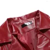 Men's Jackets Men's Leather Jacket Solid Color Casual Zip Decorative PU