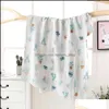 Blankets Blanket Baby Gauze Bandage Swaddling Double Bath Towel 110 X 120 Holding Quilt Drop Delivery Home Garden Textiles Ot4On