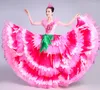Vêtements de scène femmes dames rose plein pétales robe de danse salle de bal Performance robe/scène