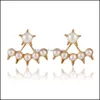 Stud Pearl Earrings Wholesale Channel Pentagram Drop Delivery Jewelry Dhwp1