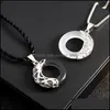 Подвесные ожерелья для ожерелья для ожерелья друзья -ювелирные изделия винтажная пара и унисекс любовник подарки подарки подвески Dh8iy