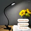 Tischlampen, LED-Augenschutz-Schreibtischlampe, kreative 360 ° drehbare Schwanenhals-Rohrklemmen, Licht, tragbar, USB, Schlafzimmer, Nachttisch, Lesen