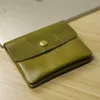 Portefeuilles LXTAZG fait à la main en cuir véritable bricolage Designer portefeuille pour hommes/femmes petit porte-carte mince mince Mini porte-monnaie à glissière