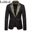 Мужские костюмы Blazers Lodeal Mens костюм цветочное платье для вечеринки Стильное ужина