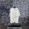 Xinxinbuy Men Designer Tee T Shirt 23ss Paris Wzorki litery graffiti haft krótki rękaw Bawełniane kobiety czarny fioletowy biały niebieski xs-l