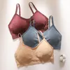 Camisoles & Tanks Open Back Tank Top Brassiere Women Comfort Seamless Bras Wirefree Underwear Pad Lingerie Sexy Backless Bralette