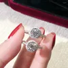 Wedding Rings Caoshi Esthetische damesvinger voor verlovingsceremonie Glanzend kristal CZ Delicate vrouwelijke geschenkbruidaccessoires