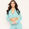 Active Set Solid Zip Up Sport Shirts For Women Yoga Set Long Sleeve Crop Top Gym Clothing Fitness Legings Pants Pants