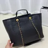 2024beach Bags Cloth 2023 Luxury Designer Brand Fashion Shoulder Handbags Quality Women Thread Chains Bag Clutch Purse Cross Body Totes Artwork Wallets