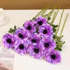 Decorative Flowers 5/10pcs/Lot Artificial Flower Silk Single Head Anemone Home Living Room Decoration Fake Wedding Party