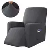 Chair Covers Stretch Recliner Cover For Leather / Living Room Slipcover With Side Pocket Small Checked