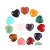 Stone 20Mmx8Mm Heart Ornaments Natural Rose Quartz Turquoise Naked Stones Decoration Hand Play Handle Pieces Accessories Drop Delive Dhu6N