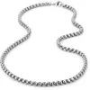 Chains 4mm Round Box Chain Necklace For Men Women 304 Stainless Steel Vintage Silver Thick Grunge Jewelry Gift Halloween Colar Choker