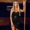 Casual Dresses Fashion Sexy Party Dress Club Birthday Women Strapless Belt Slim Sleeveless Cocktail Gowns Wrap Hip Slit Female Mini