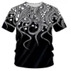 Nuevo tentáculo de moda Octopus o Camiseta de cuello Gran tamaño Tamaño de la impresión 3D Personalidad Fitness Fitness Fitness Camas de entrenamiento DBX08256H
