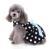 Hundkläder kläder för små hundar flicka med skor söt husdjur tryck bågkjol andas som sommar ärmlös skjorta rosa tutu medelhund