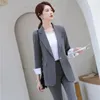 Abiti da donna Arrivo Moda Donna Blazer nero Capispalla da donna Giacca manica lunga Elegante lavoro da ufficio Uniforme Stili Blazer OL