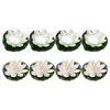 Decorative Flowers Floating Lotus Lily Artificial Water Decor Pondflower Green Simulation Pads Fake Leaves Poolhome Pad Leaf Decoration