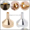Other Kitchen Tools 3 Colors Metal Mini Funnel Per Packing Small Transfer Diffuser Bottle Liquid Injection Drop Delivery Home Garden Otwkv