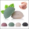 Escovas de banho esponjas Scrubbers Konjac Sponge Facial Puff Face Face Lavagem Konnyaku Esfoliador Cuidado Cuidado Ferramenta de Maquiagem Drop OTGRX