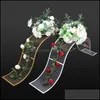 Decorative Flowers Wreaths Metal Wave Flower Row Frame High Quality For Diy Wall Wedding Party Table Decoration 15 V2 Drop Deliver Dhetc