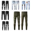 Gescheurde Mode Amirr Heren Jeans Kleding Designer Broek Lichtblauw Heren Slim Denim Rechte Biker Gat Hip Hop Jeans Heren