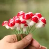 Decorative Flowers & Wreaths 20pcs 2cm Artificial Mini Mushroom Miniatures Fairy Garden Moss Terrarium Resin Crafts Decorations Stakes Craft