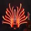 New Peacock Tail LED Luminous Bar Wine Bottle Holder Rechargeable Champagne Cocktail Whisky Drinkware Display shelf For Disco Party Nightclub ss0329